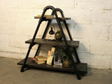 Charleston Industrial Vintage  32-inch Decorative 3-shelf Display Pipe Bookcase  Metal And Reclaimed/aged Wood Finish