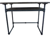 Berkeley Industrial Vintage  Home Office Pipe Desk With Lower Shelf  Metal With Reclaimed Aged/ Wood Finish