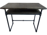 Berkeley Industrial Vintage  Home Office Pipe Desk With Lower Shelf  Metal With Reclaimed Aged/ Wood Finish