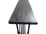 Houston Industrial Vintage  2-tier Pipe Console/sofa Hall Table  Metal And Reclaimed/aged Finished Wood