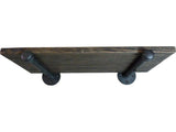 Somerville Industrial Vintage  24-inch Decorative Wall Mounted Single Pipe Shelf-metal With Reclaimed/aged Wood Finish