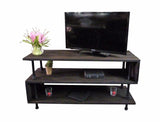 Tuscan Modern Industrial  Tv Stand Living Room Rec Room Office  Metal With Reclaimed-aged Wood Finish